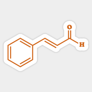 Cinnamon Cinnamaldehyde Molecule Chemical Formula Sticker